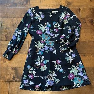 Loft floral print long sleeved dress